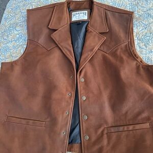 Schaefer Outfitter Men's Brown Western Leather Vest
